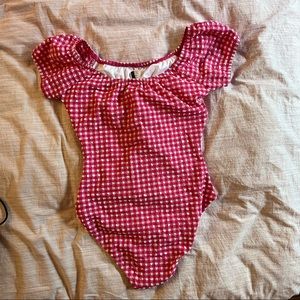 J crew size  0 gingham bathing suit